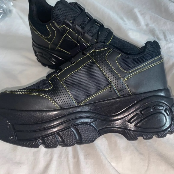 NWT nastygal platform contrast chunky trainers UK5US7 /38black